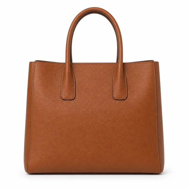 City Tote Arbeitstasche aus cognacfarbenem Leder